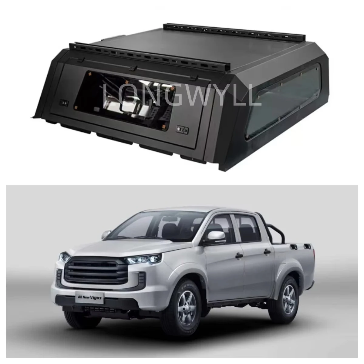 

Aluminum Pickup Truck Canopy for Vigus Truck Bed Camper ShellHardtop Topper Waterproof Anti-rust SmartCap Heavy-Duty