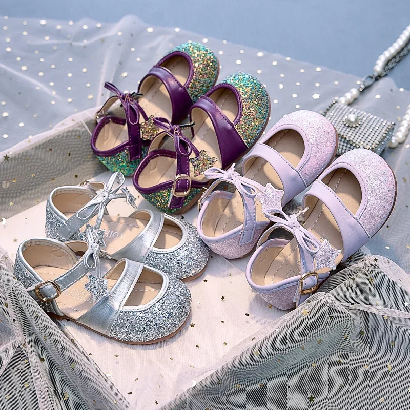 

2025 Children Princess Sandals for Girls Summer New Fashion Korean Style Soft Bottom Anti-slippery Versatile Dress Leather Shoes