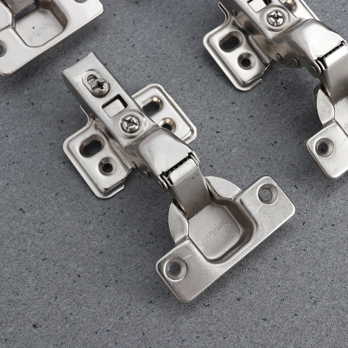 5 قطعة مفصلات أثاث هيدروليكية من الفولاذ المقاوم للصدأ 1.2 مللي متر مفصلات تركيب مخفية سميكة لباب خزانة المطبخ صامتة شديدة التحمل