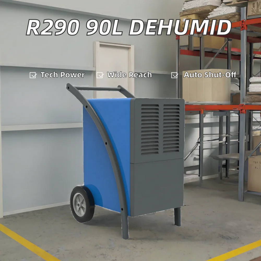 R290 Industrial Commercial Dehumidifier 50L/170Pints Metal Body Electric Compressor Dehumidifier