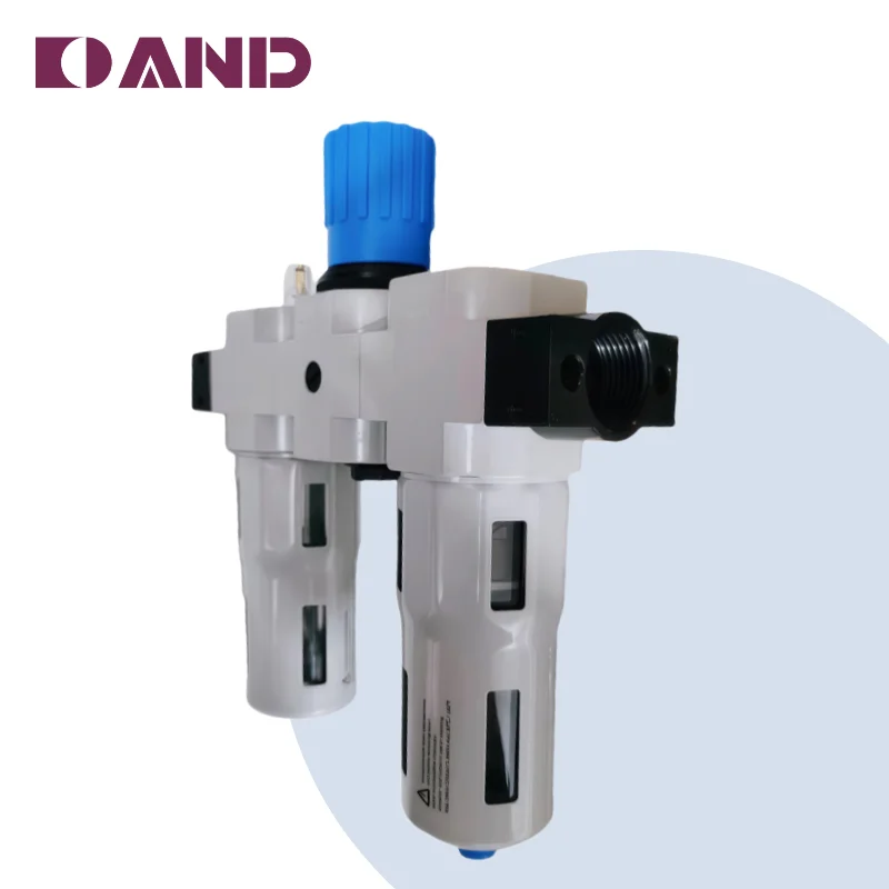 Aierte Pneumatic FRL Combination Air Source Treatment Unit Filter Regulator Lubricator Set Lightweight Industrial Automation