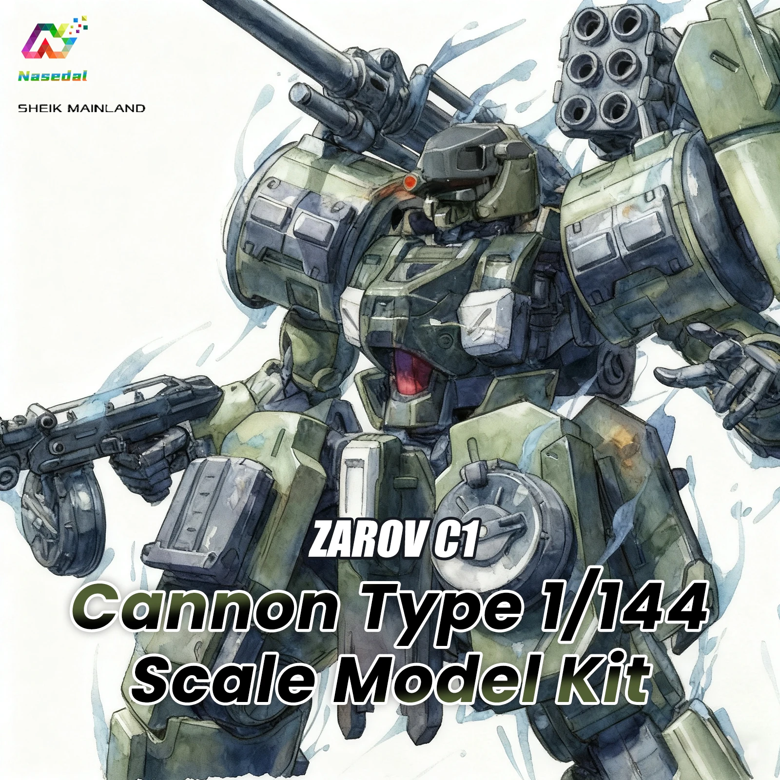 Sheik Mainland Super Cavalry ZAROV C1 Cannon Type 1/144 Scale Assembled Model Kit Action Figure Collection Gift for Adult