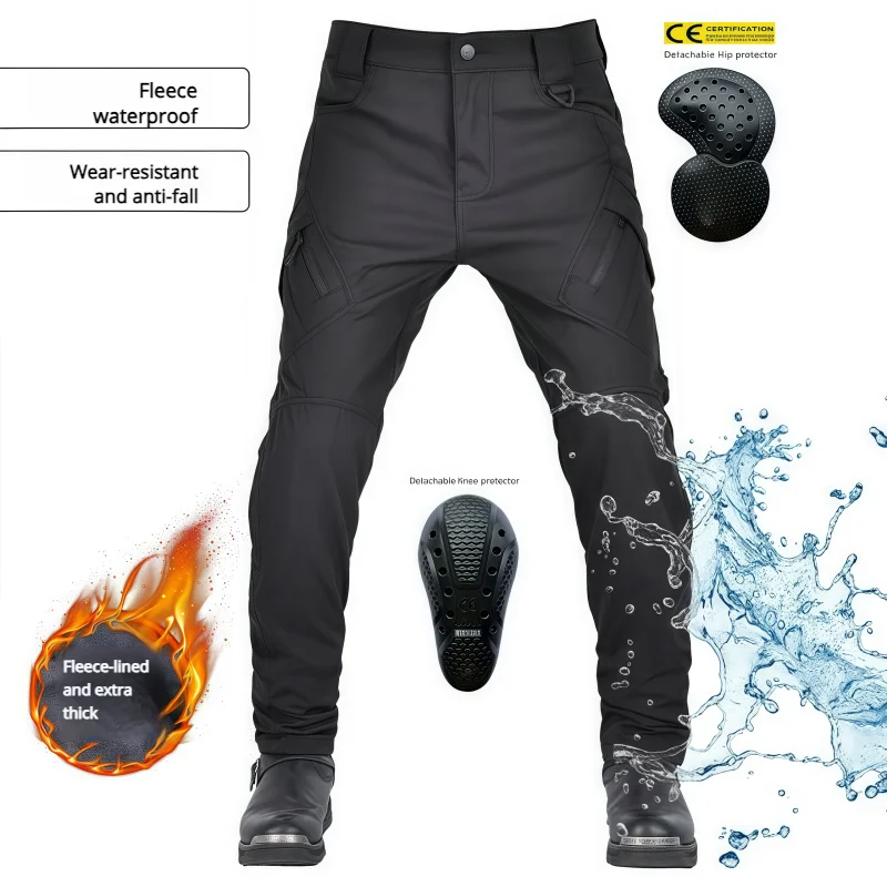 

Waterproof Biker Jeans Motorcycle Riding Pants for Men Women Motocross Racing Anti-Wrestling Pant With Upgrade 4x CE Armor Pads