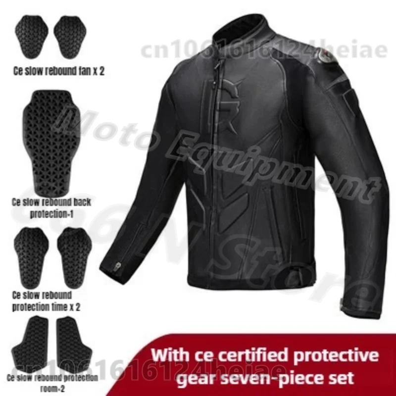 

Мотоциклетный костюм для езды осенью и зимой: гоночные куртки с сертификацией CE, защита от падений, кожаная куртка и кожаные брюки для мотоциклистов