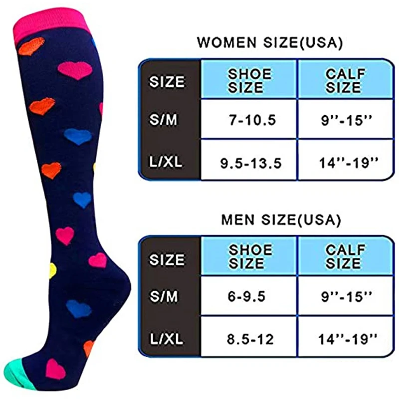 Compression Socks Pregnant Women Varicose Veins Nursing Socks Men Women Outdoor Cycling Running Natural Hiking Golf Sports Socks