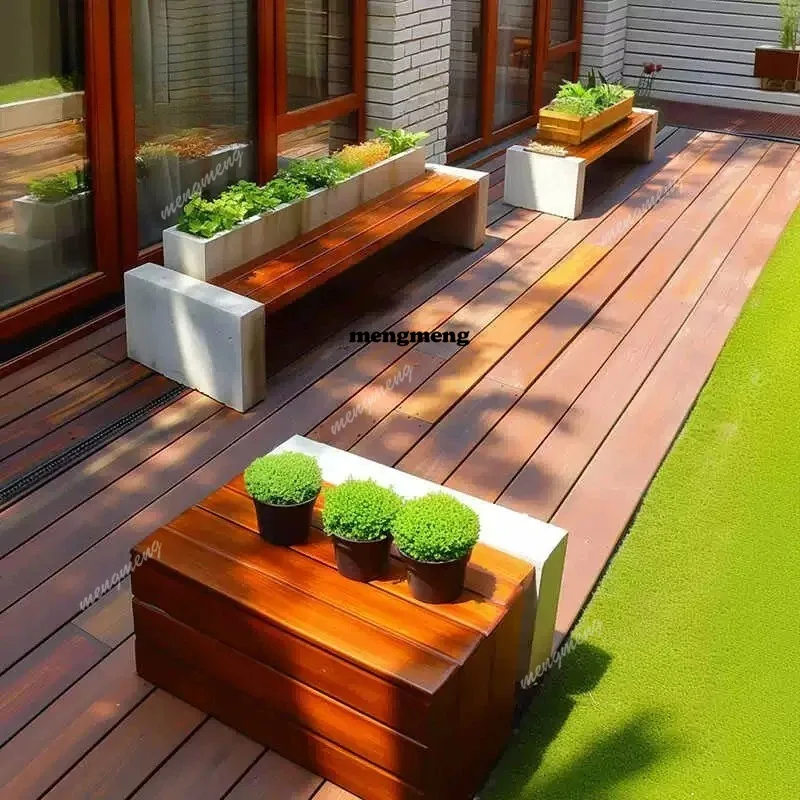 Nordic Creative Garden Bench Modern Outdoor Commercial Street Courtyard Balcony Bench Stainless Steel Garden Furniture
