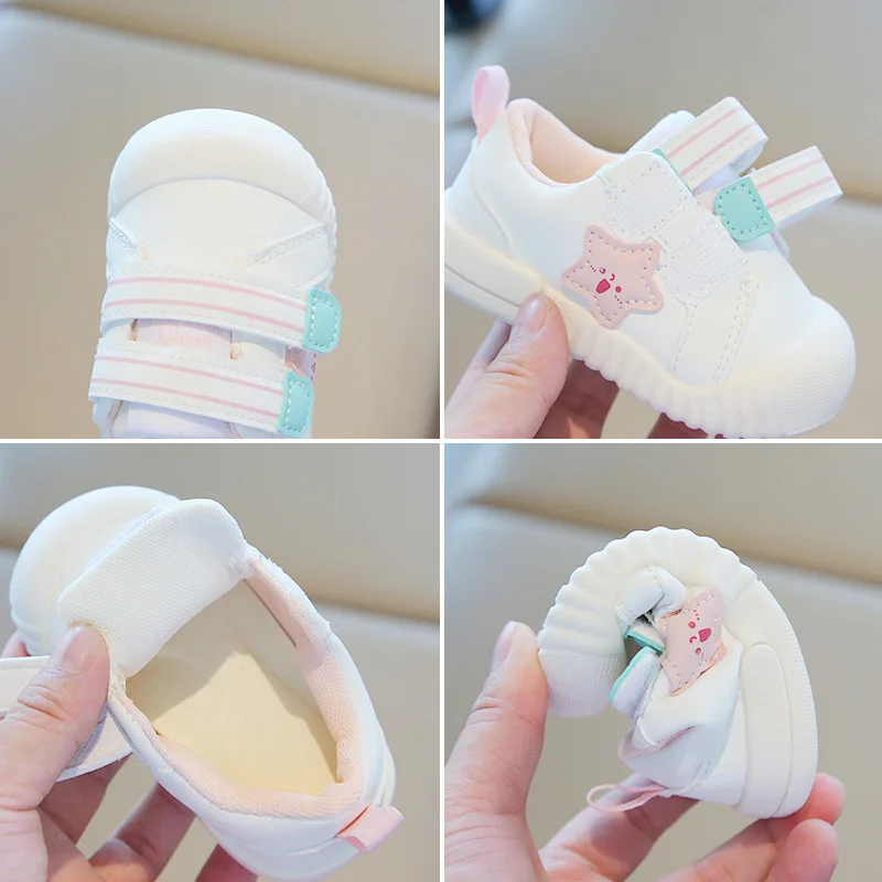 КроссовкиBaby Walking Shoe 2025Autumn Cute Baby Shoe 1-3y Kid Sneaker Soft Sole Anti Slip Kid Shoes Girl Sneaker Zapatillas Niña