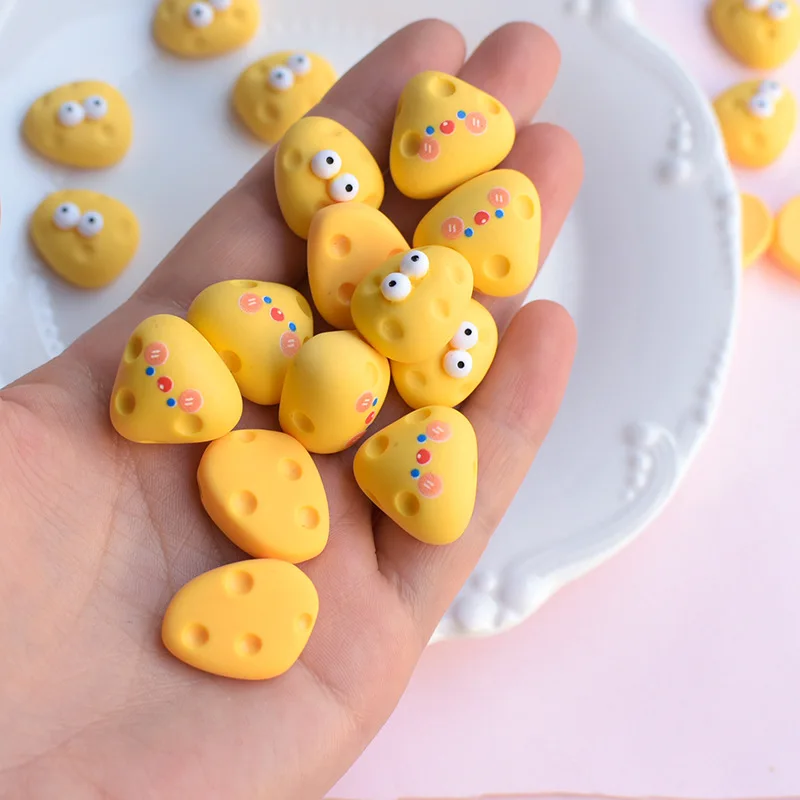 Kawaii Cheese Slime Charms Flatback For Kids Adult Cute DIY Kit Resin Add Ins For Fluffy Cloud Clear Slime Accessories 1/5/10pcs