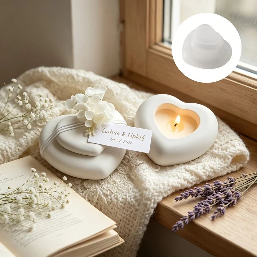 2pcsResin Silicone Mold Suitable for Making Heart-Shaped Storage Boxes, Flexible Mold with Irregular Heart Shape for DIY Crafts,
