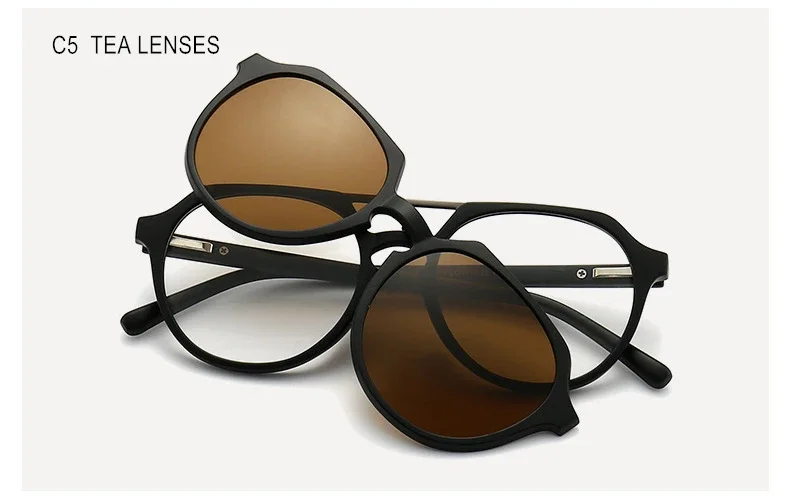 Magnet Clip Sonnenbrille Doppel Strahl Myopie Brille Dioptrien-0,5 Zu-10 Männer Frauen Mode Kurzsichtig Rezept Brille F224 – Detail 18