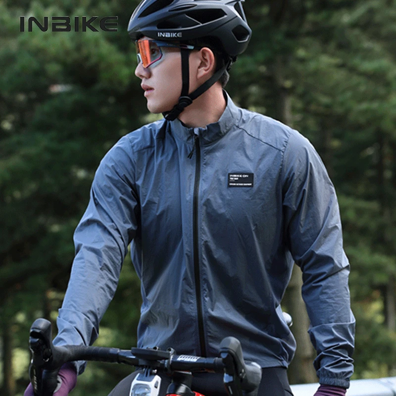 INBIKE Windbreaker Men's Jacket Water Proof Men's Long Sleeved Easy To Carry Cycling Clothing Bicycle Jackets With Pockets