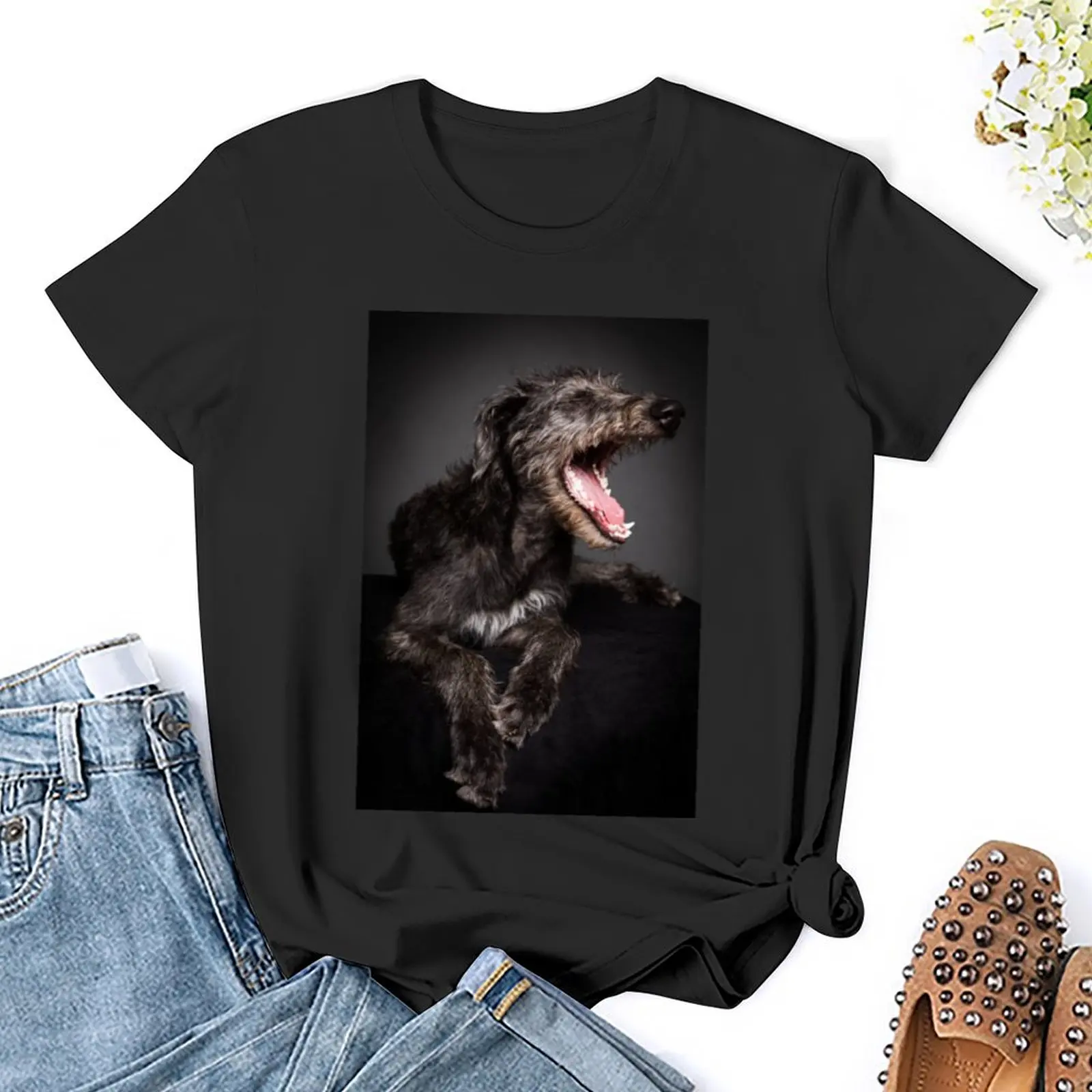 T-shirt vintage Bean the D37Dog pour femme, chemisier, chemise scopique, vêtements