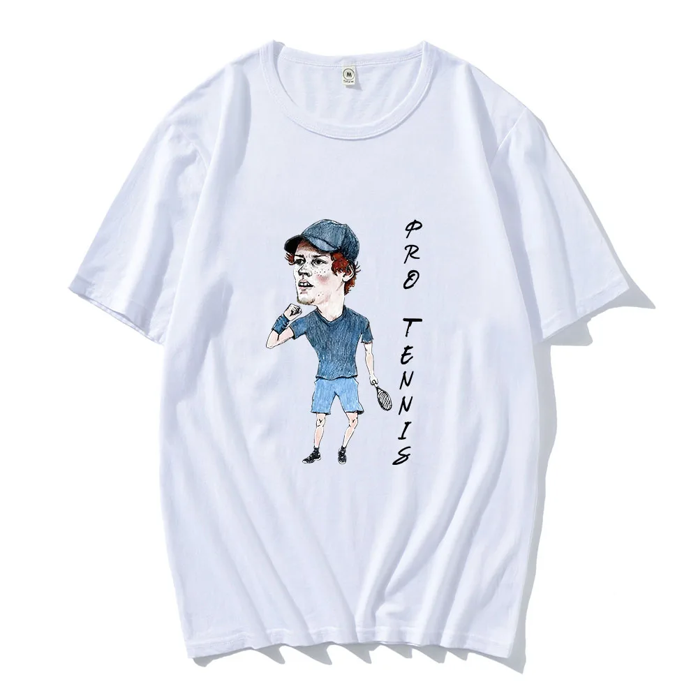 Tennis Players JannikSinner T-shirts Summer Short Sleeve Soft Tee-shirt Cotton Casual Spring Mens Tshirts Camisetas O-neck Tees