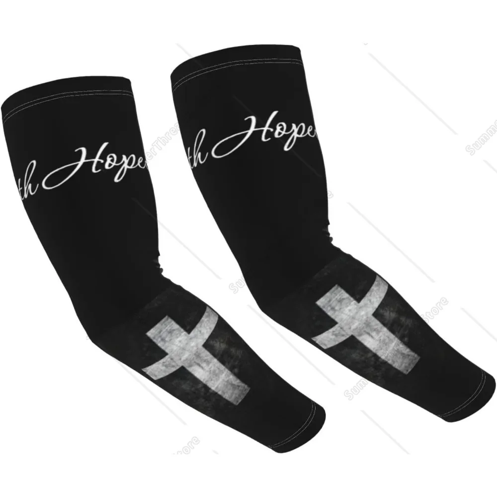 Jesus for Christian Arm Cover Sleeves Bible Verses Arm Sleeves Gardening Sleeves Cross Cooling Arm Sleeve