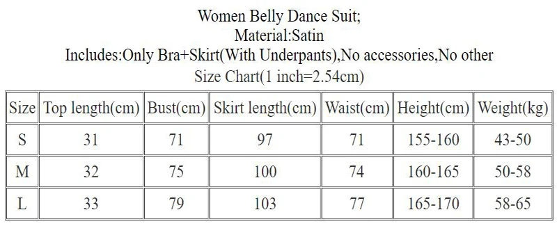 Belly Dance Suit Satin Bra Split Big Swing Skirt Performance Clothes Set Woman High-End Competition Clothing Oriental Dancewear