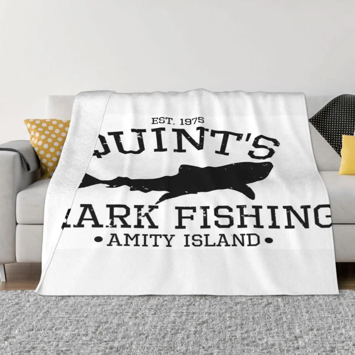 

Quints Shark Fishing 822 Quilt Bed Blanket Thin Wadding Blanket Throw Blanket