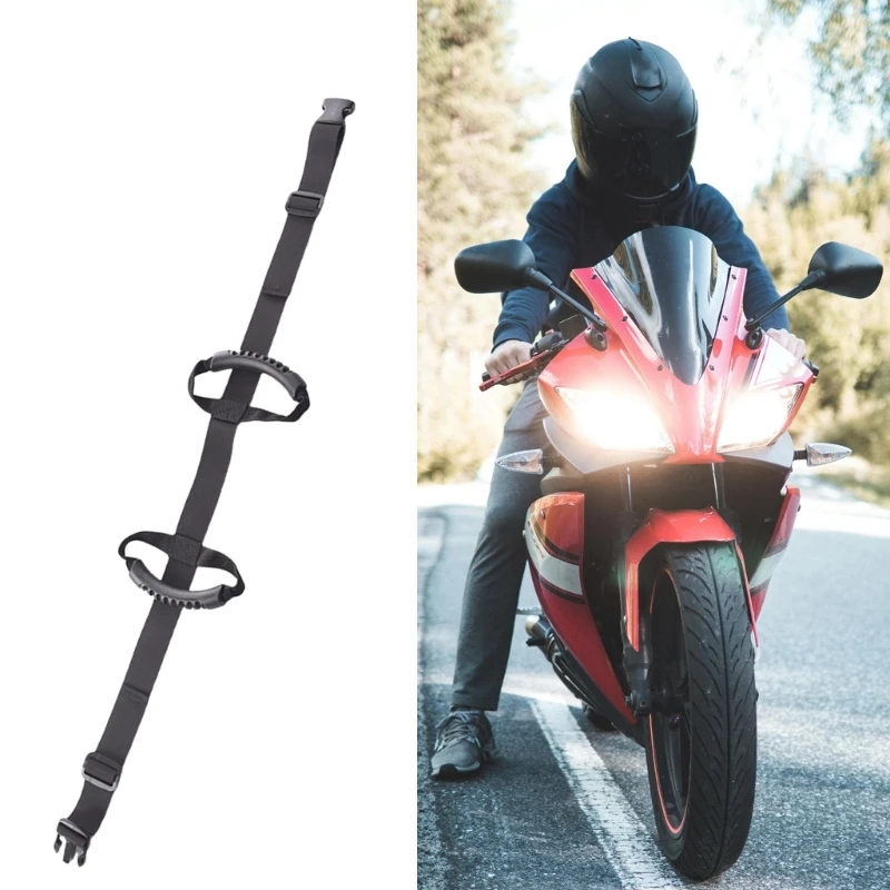 Motorcycle Passenger Safety Belt Adjustable rides Support Strap with not Slip Grip Pillion Grab Handle for Bike Scooter