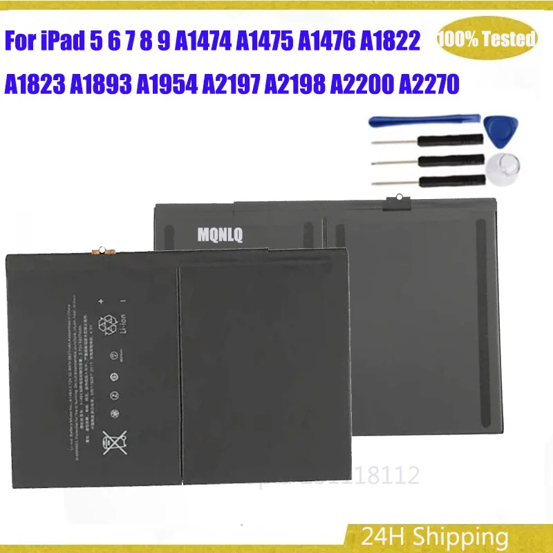 A1484 8827mAh Tablet Battery For iPad Air 1 iPad 5 6 7 8 9 A1474 A1475 A1476 A1822 A1823 A1893 A1954 A2197 A2198 A2200 A2270