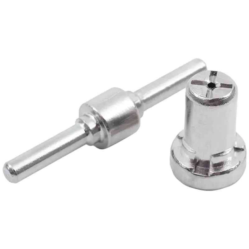 LNHF 120Pcs PT31 Plasma Cutter Electrode Tips Cup Consumables Extended Nickel Plated Kit For HYC45D HYC50D CUT50 PLC50D