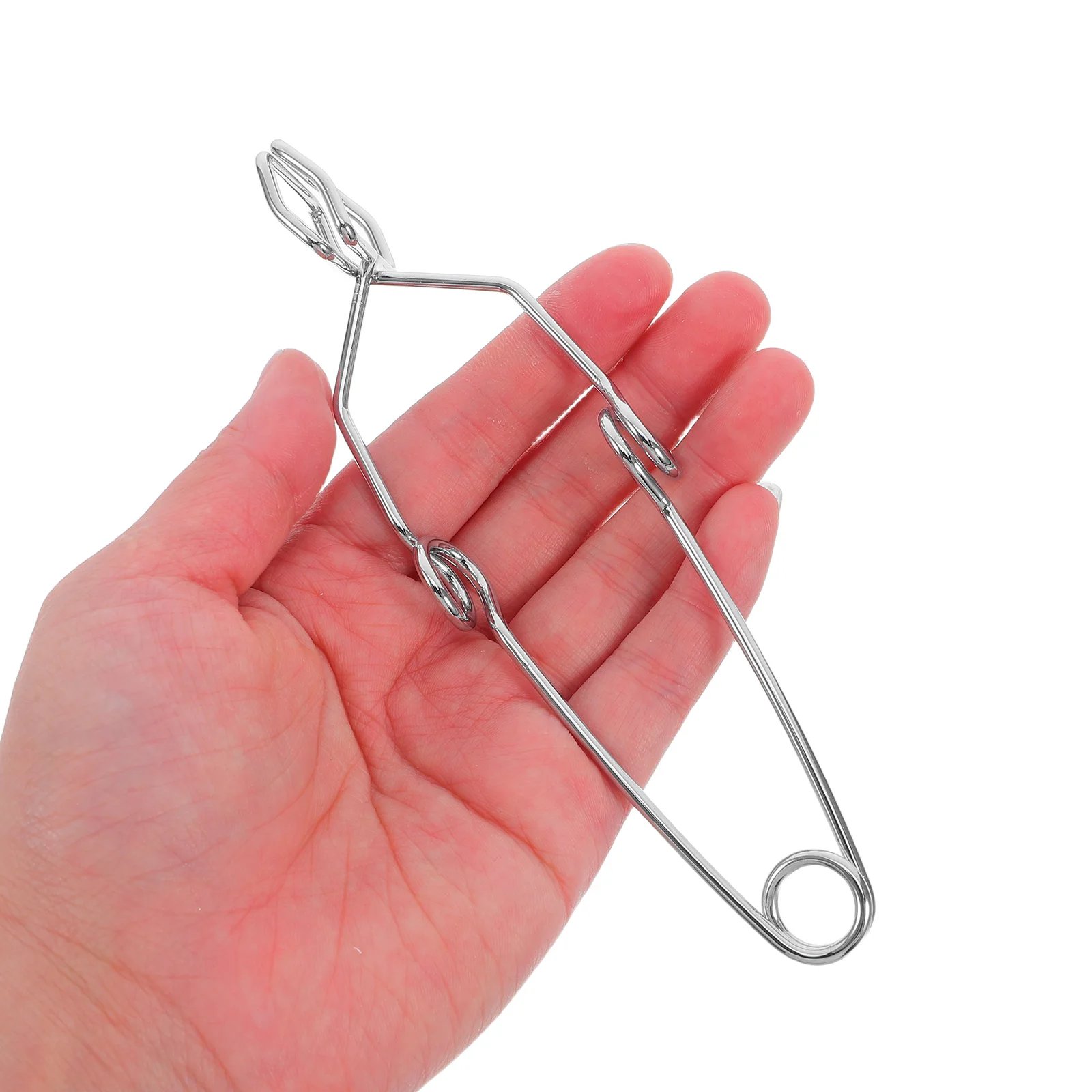 Braçadeira de tubo de laboratório, braçadeira de garrafa de aço com mola, universal, escolas, laboratórios, garrafa de fio de metal com 10 peças