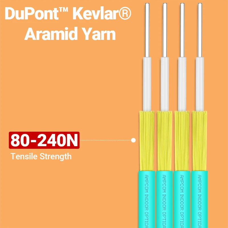 AMPCOM OM3 LC к SC UPC волоконно-оптический патч-кабель Многомодовый Дуплекс MMF 50/125μm 10 Гбит/с изгиб нечувствительный 2,0 мм оптоволоконный патч-корд