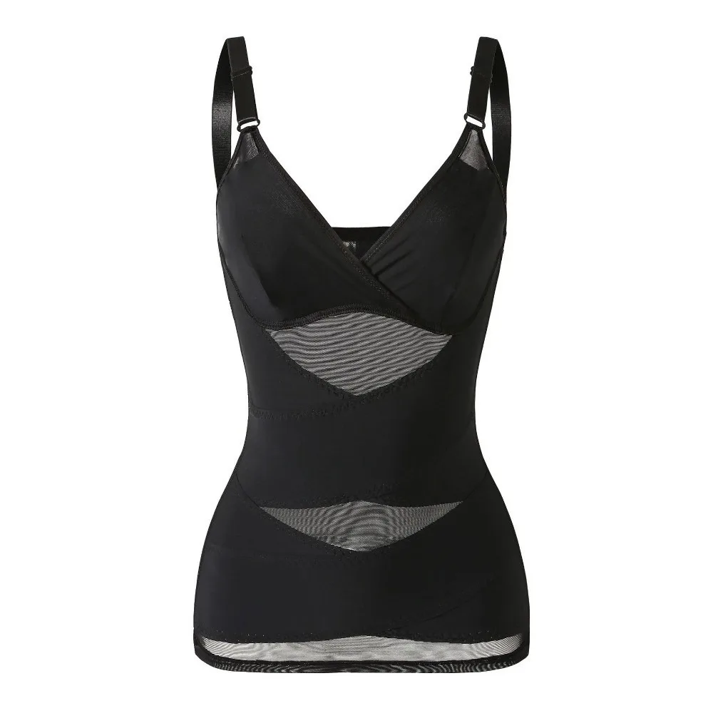 

Cross Belt Camisole Body Shaper Tummy Control Waist Trainer Slimming Shapewear Deep V Vest Women Seamless Underwear Postpartum