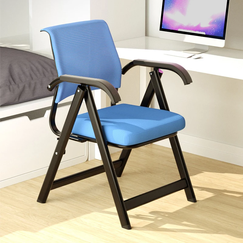 Comfortable Folding Office Chair Adjustable Backrest Desk Chair for Long Sitting Use for Study/ Meeting/ Gaming & Training