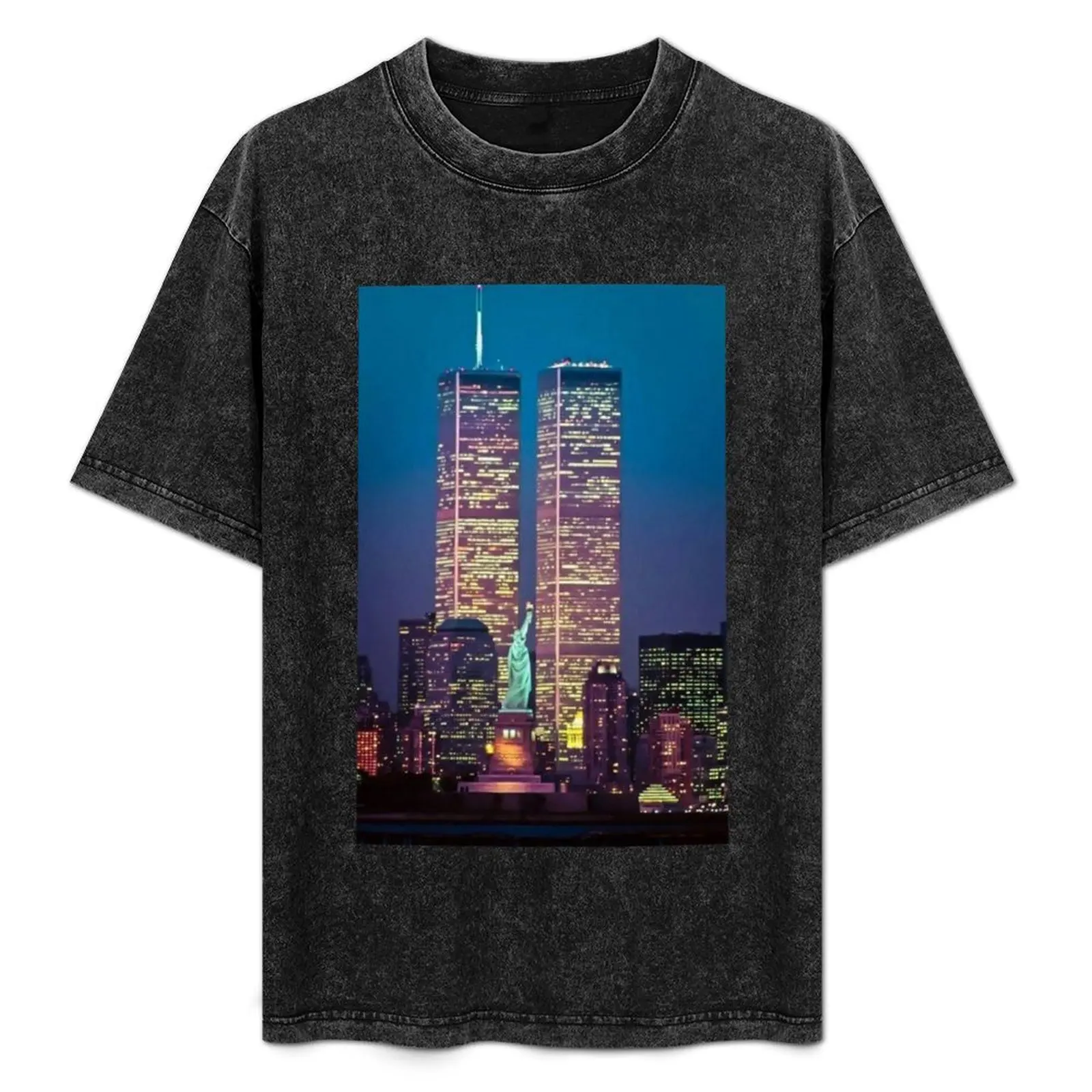 

Twin Towers T-Shirt Fashion Simple Casual Tee Shirt