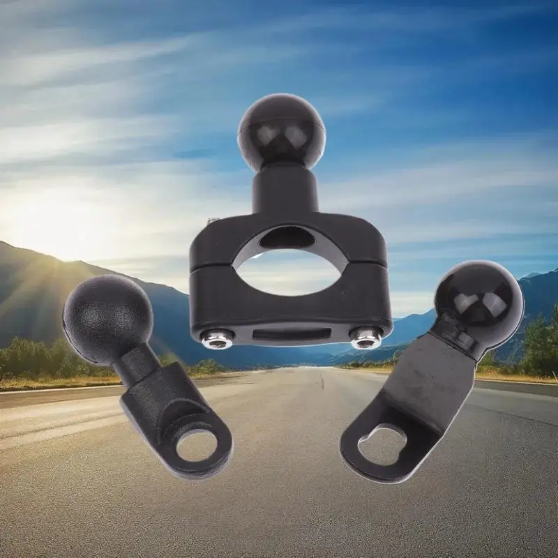 1 Set 2.3cm Ball Clamp Bracket For Motorbike Phone Holder PJ10/PJ13/PJ18 Motorcycle Handlebar Mount Base Kit Accessories