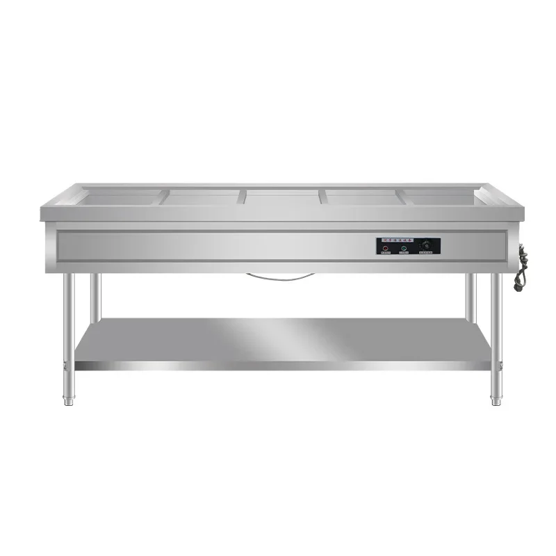 CX commercial stainless steel electric heating desktop fast food insulation table