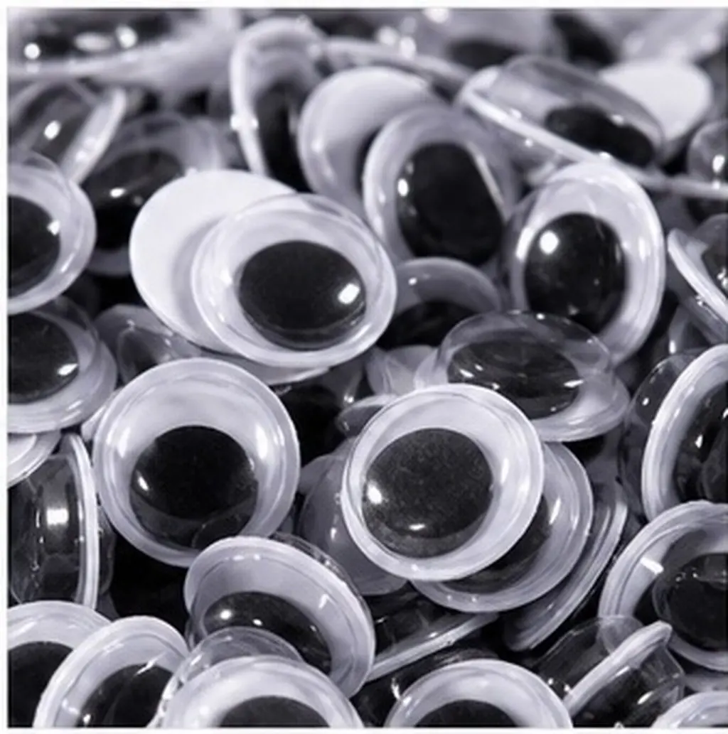 700Pieces Activity Wiggle Eyes Self Adhesive Assorted Sizes Black Stickers for DIY Craft Scrapbooking Handcraft Decoration