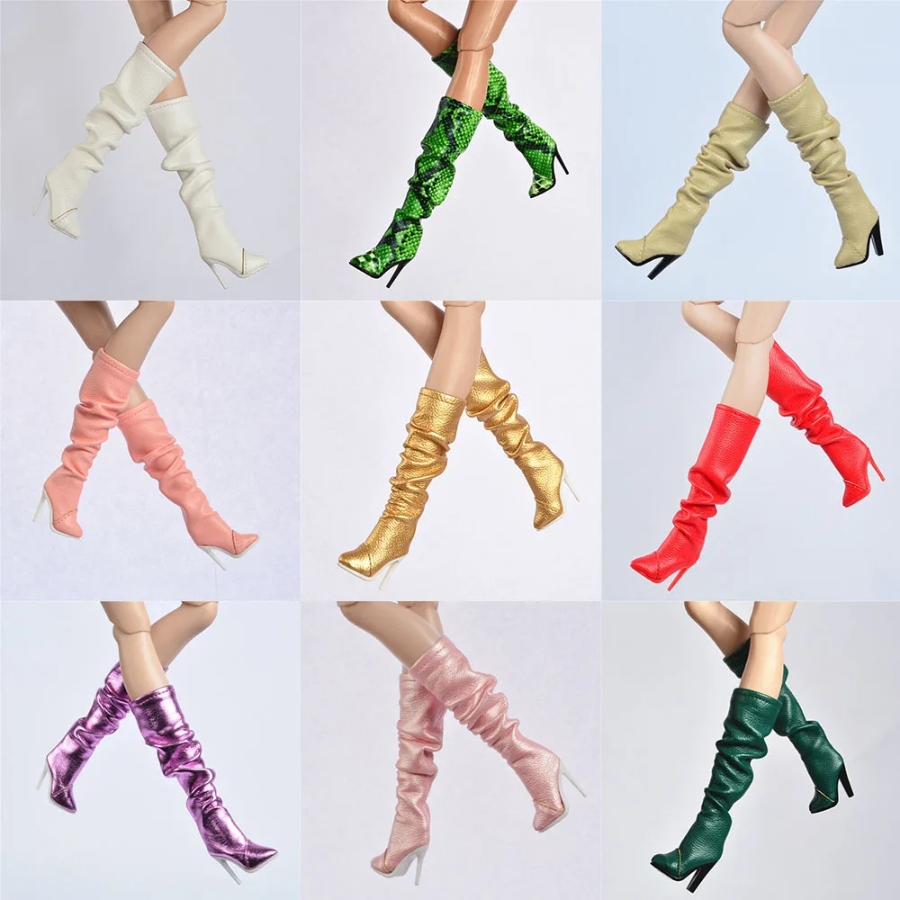 

1/6 Scale Wrinkle Knee High Boots Trendy High Heel Shoes For 12inch Figure FR6.0 nu.face 3.0 Fashion royalty ⅡFR2 kissmela