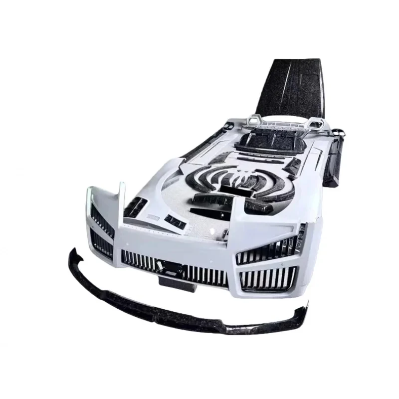 ThrustWorks Premium Car Accsori Half Carbon Fiber Side Guard Rear Spoiler Automotive Bumper Engine Cover Body Durle