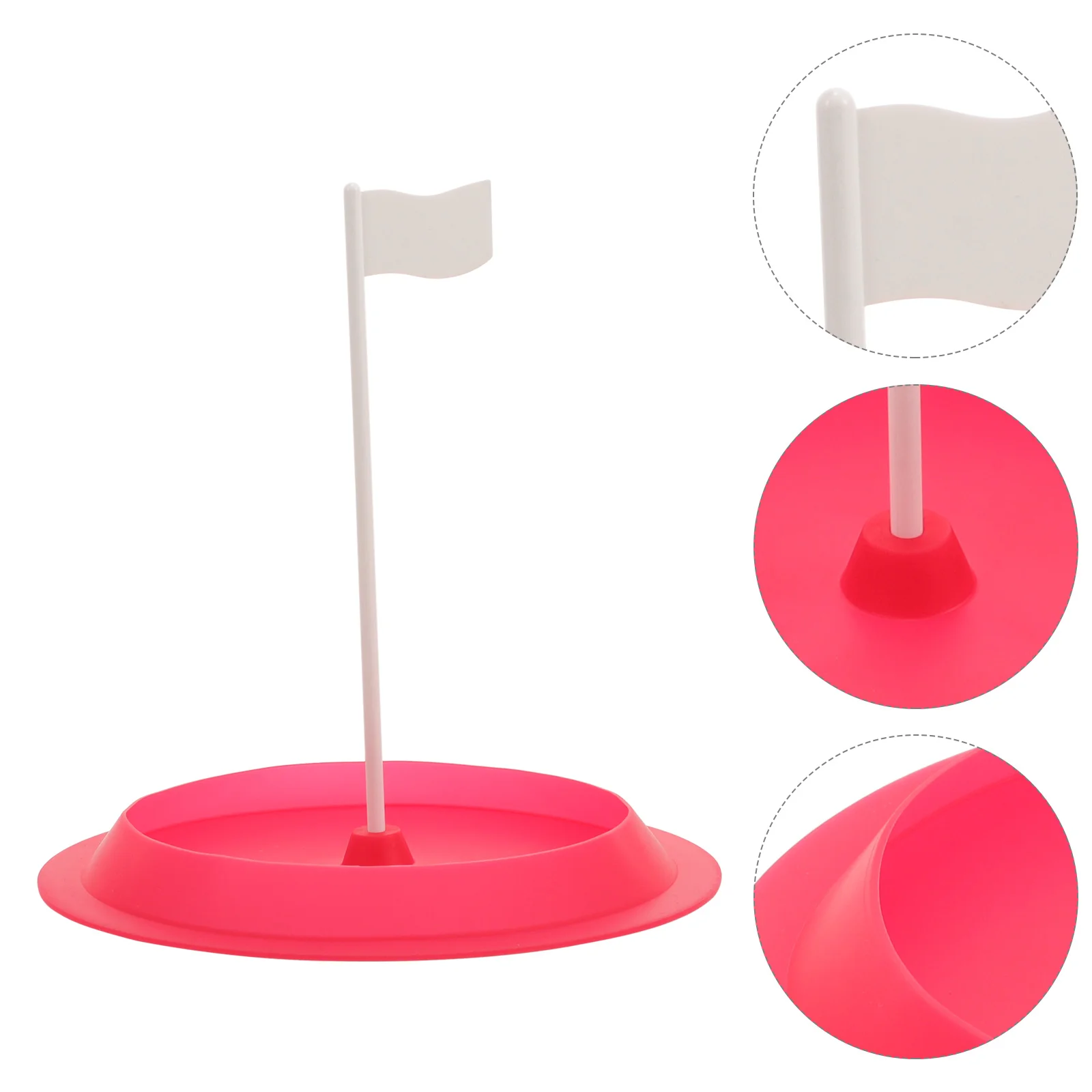Golf Putting Disc Cup for Training Aid Hole Practice Accessories Push Rod Plate Regulation Rubber