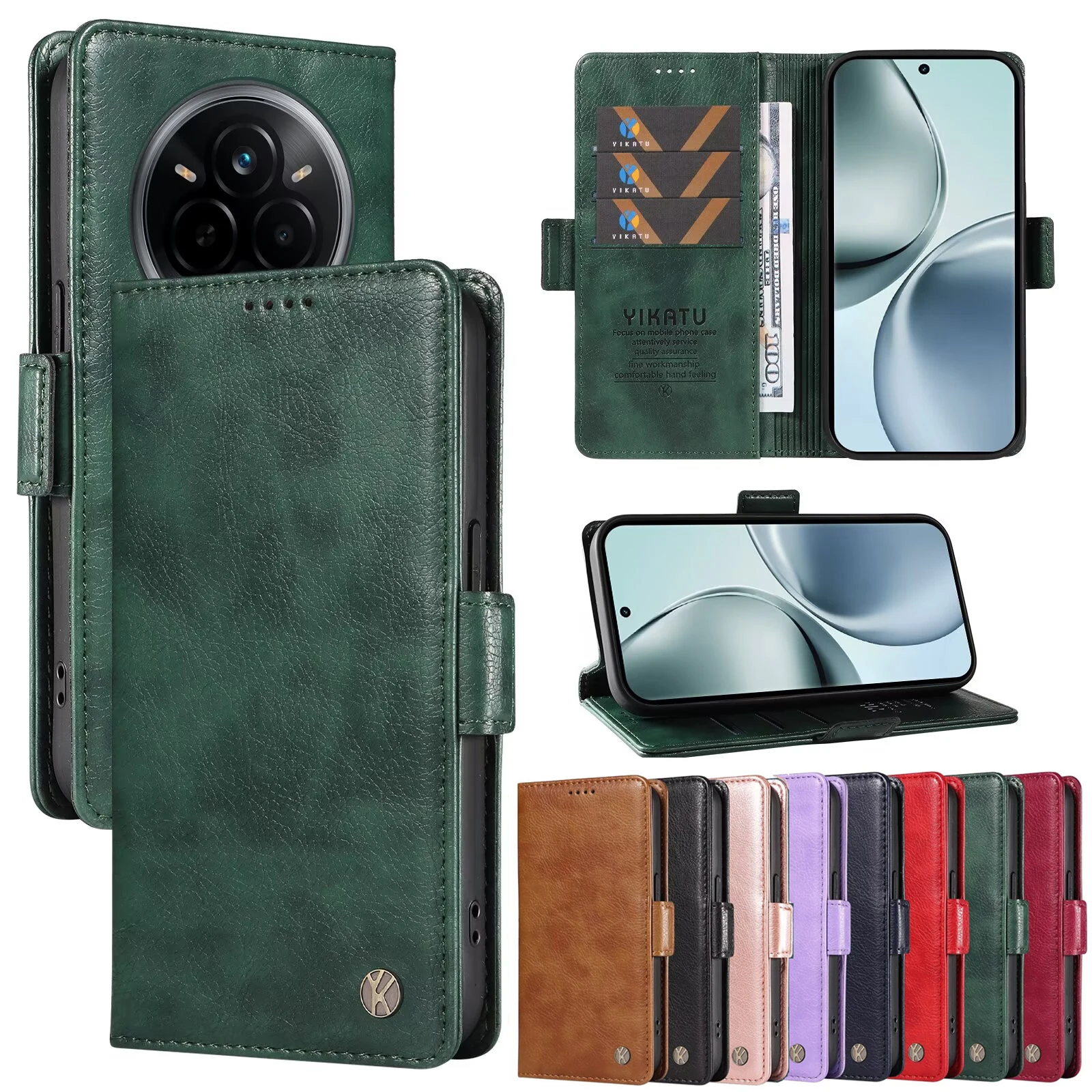 

Wallet Leather Case Magnetic For OPPO Reamle Find X8 X5 X3 F25 F23 20 14X 14 Pro Plus 5G 13 12 4G 11X 11 10T 10 C61 K12X K10