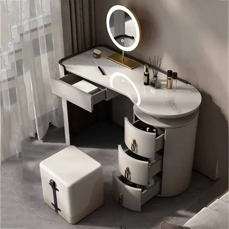 HHDesings Drawers Dressing Table Storage Nordic Wood Living Room Dressing Table Makeup Cheap Tocador Para Dormitorio Furniture