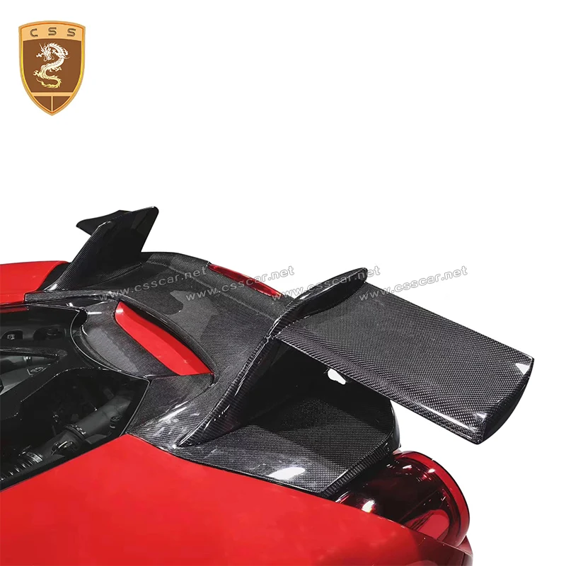 2015-2019 Convertible Sports Car Rear Spoiler For Ferrari 488 MSY Style Carbon Fiber Single Deck High Tail Wing 488 Accessories