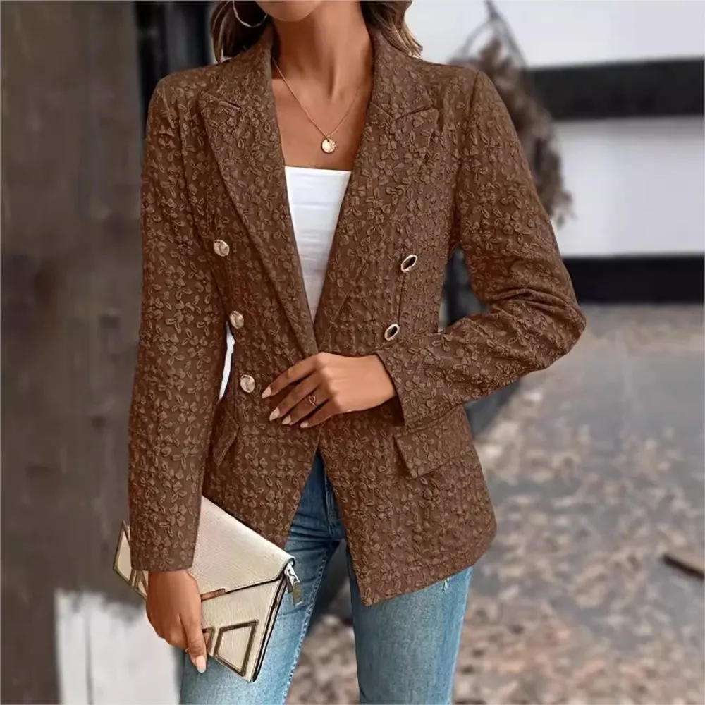 Jaqueta de terno trespassado para mulher ropa para mujer blazers senhoras ropa invierno para mujer roupas femininas blazer jaqueta