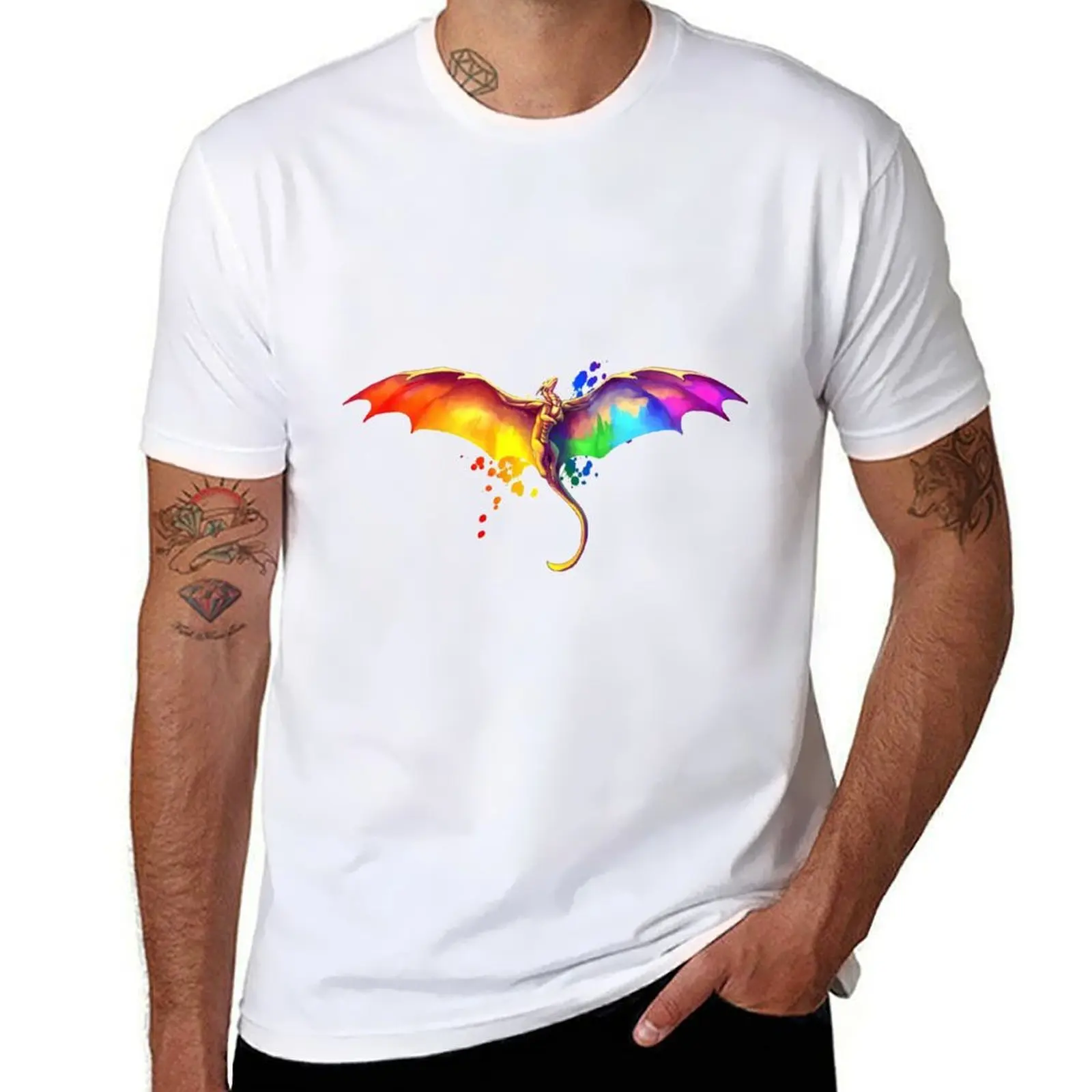 

Rainbow Dragon T-Shirt funny t shirts man t shirt man luxury T-Shirt