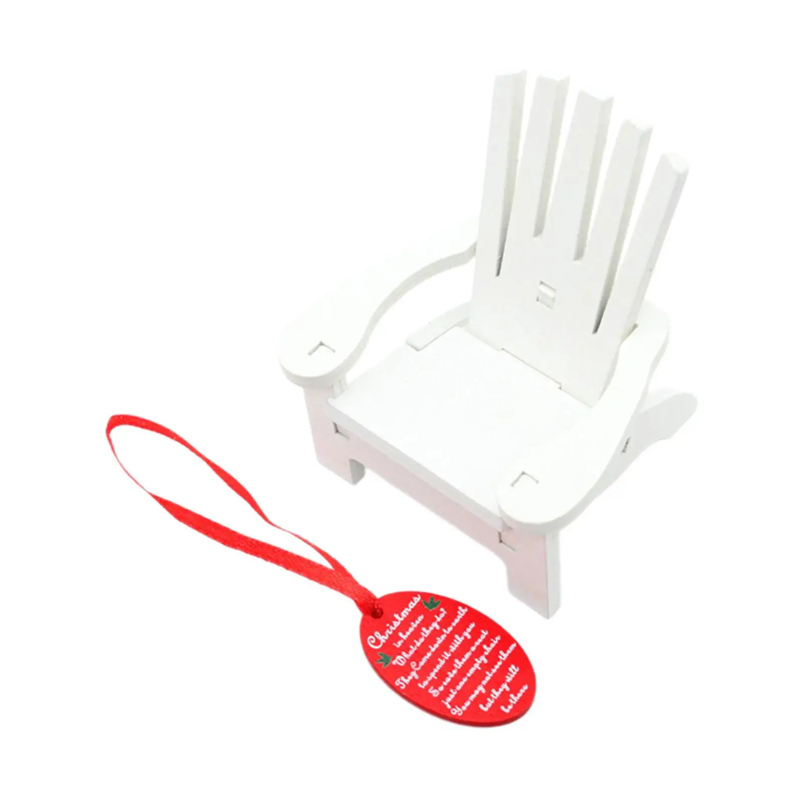 Miniature Rocking Chair Christmas Decoration Festive Scenes Micro Landscape Craft Display Xmas Tree Adornment Wooden Ornament