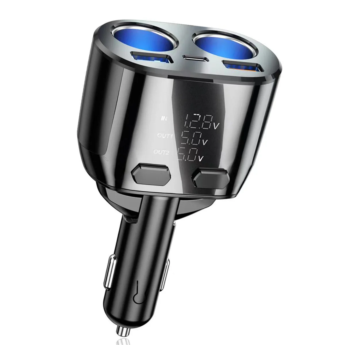 

Charger Lighter Adapter with XL-LED Screen, Dual Car Charger Adapter QC3.0 Fast Charging, for Phone GPS Dashcams