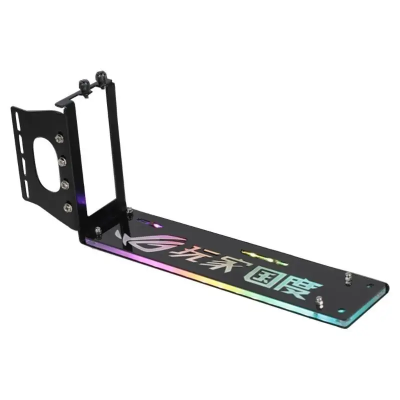 

652F Graphics Card Vertical Holder Computer PCIe Vertically GPU Bracket for Case kickstand base with LED 5V ARGB Syn