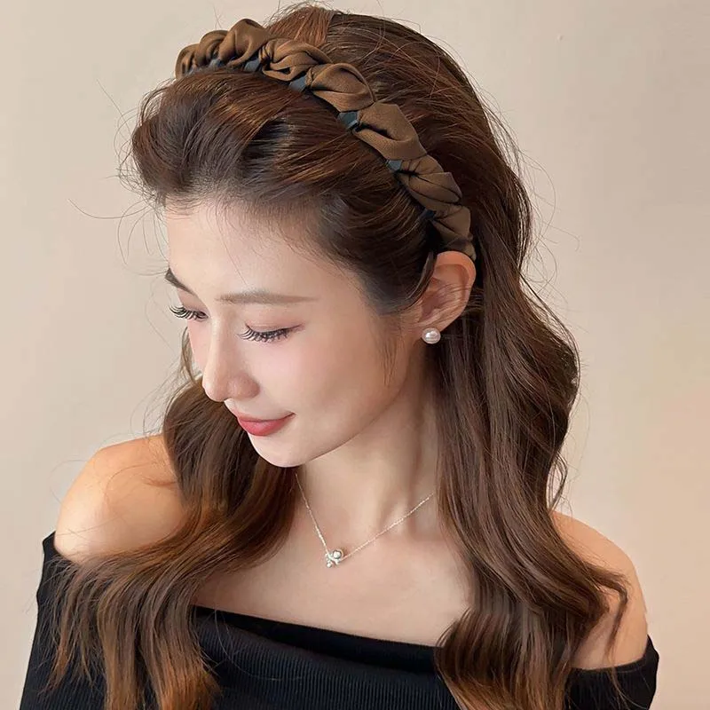 

New Sweet Fabric Teethed Non-slip Hairband for Women Hair Hold Ornament Headband Hair Hoop Band Fashion Hair Accessoories