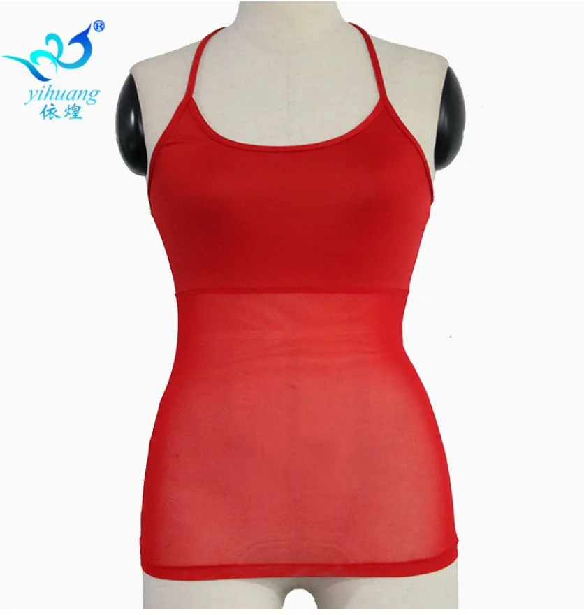 1pcs/lot woman belly dancing top lady solid halter milk silk training dancing top