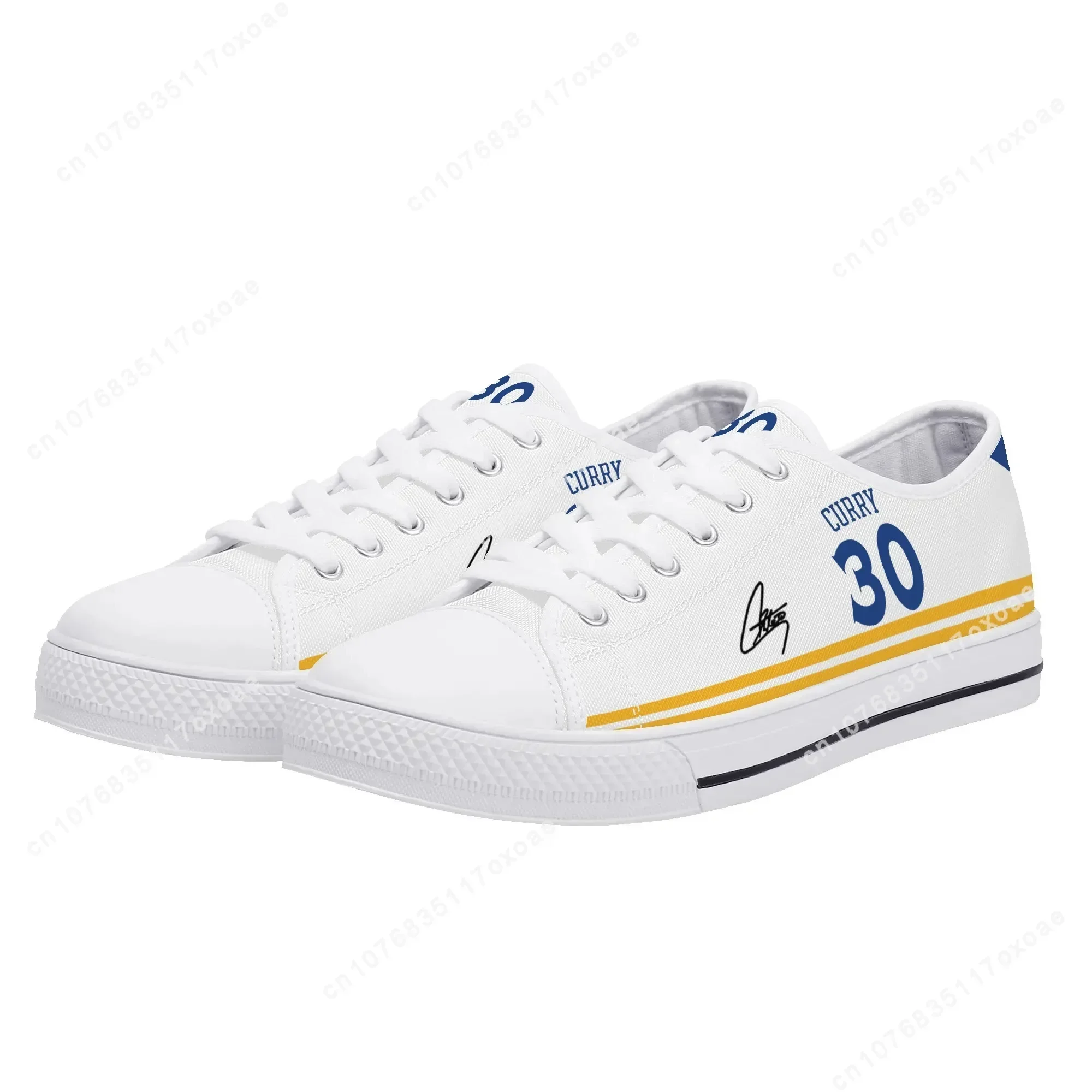 Golden basketball Low Top Sneakers Mens Womens Teenager High Quality chef Stephen Curry NO 30 Canvas Sneaker Shoes Custom Shoe