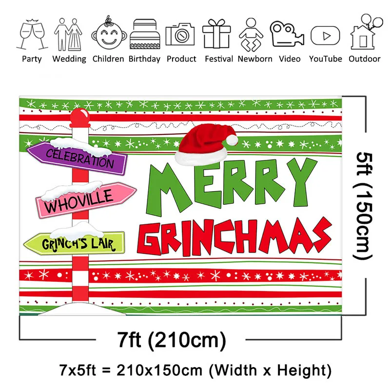 Mocsicka Christmas Decoration 2023 Backdrop for Photography Winter Celebration Party Props Kids Adults Photoshoot Background