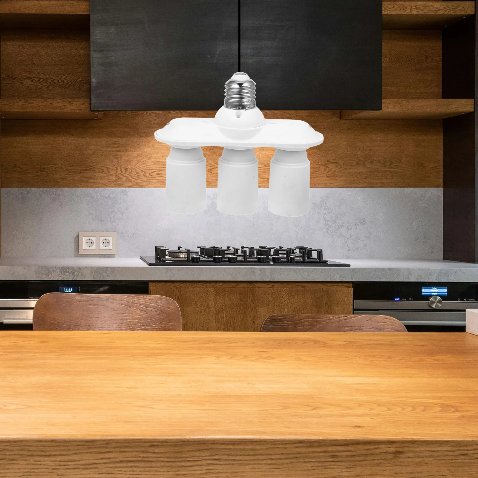 دائم E27 E26 3e27 26 محول مأخذ التوصيل البلاستيك المصباح الكهربي الفاصل للاستخدام المنزلي مكتب يعزز أجهزة الأجهزة الكهربائية فائدة #3