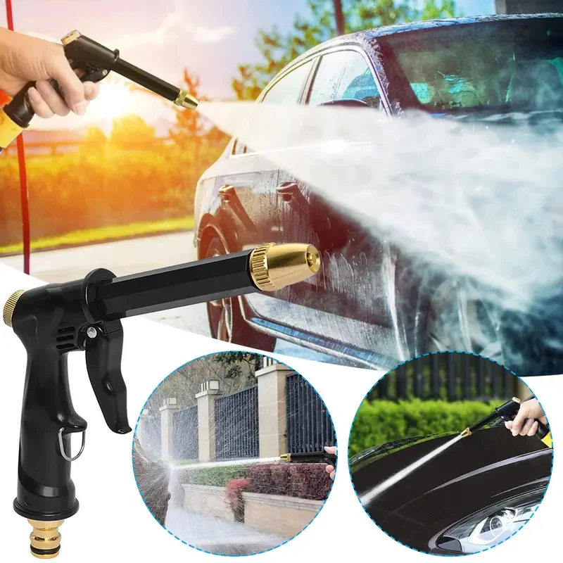 1PC Portable High-pressure Water Gun Adjustable Cleaning Car Wash Machine Garden Watering Hose Nozzle Sprinkler Foam Water