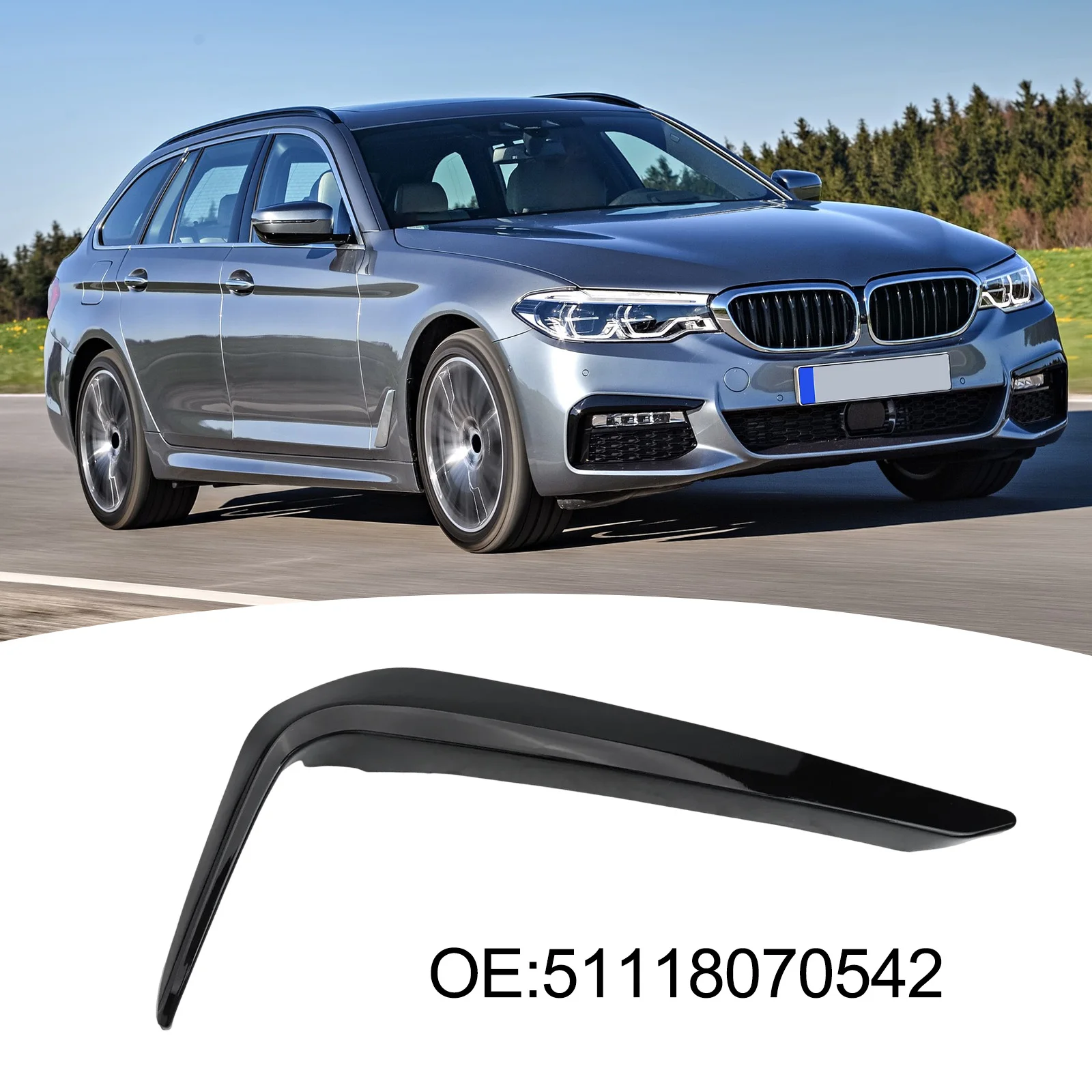 

Накладки на противотуманные фары переднего бампера для BMW 5-й серии G30 M-Sport 16-20