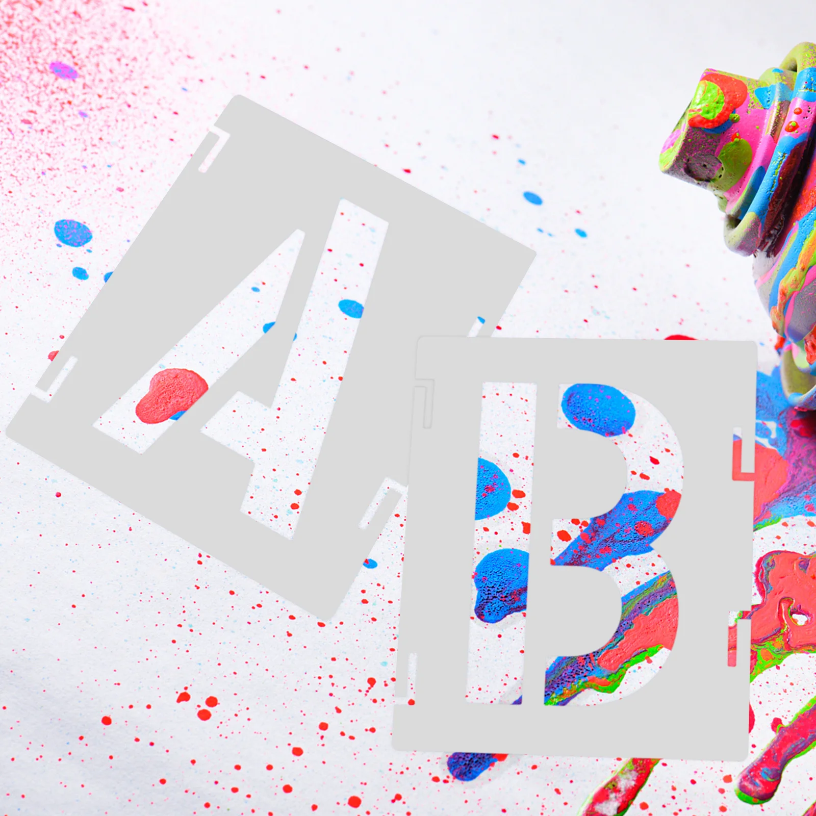 

1 set 1 Set English Letter Painting Stencils Reusable Washable Plastic Diy Craft Templates For Wall Wood Canvas Spray Painting